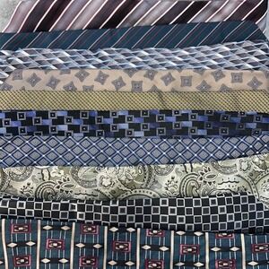 Assorted Patterns Mens Multi Color Mixed Brand Neck Ties Lot 10pc Crafting